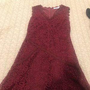 Tory Burch burgundy lace dress size 2